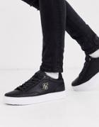 Siksilk Sneakers In Black With Embossed Logo