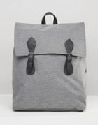 Asos Backpack In Gray Marl With Contrast Trims - Gray
