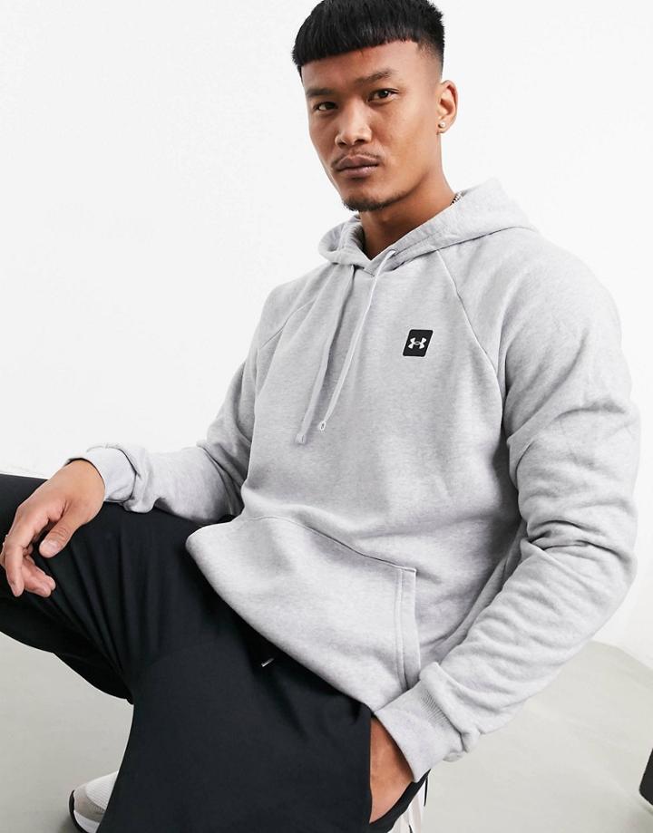 Under Armour Rival Fleece Hoodie In Gray Marl-grey