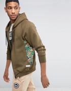 Hype Hoodie With Camo Panels - Green