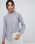 Oasis Shirt In Heart And Stripe Print - Multi