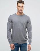 Lyle & Scott Crew Sweater Cotton Merino In Gray - Gray