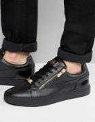Glorious Gangsta London Zip Detail Sneakers In Black - Black
