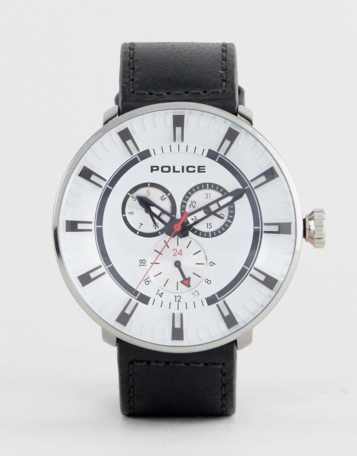 Police Mens League Watch In Black - Black
