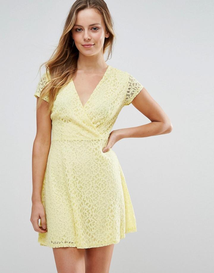 Wal G Skater Dress - Yellow