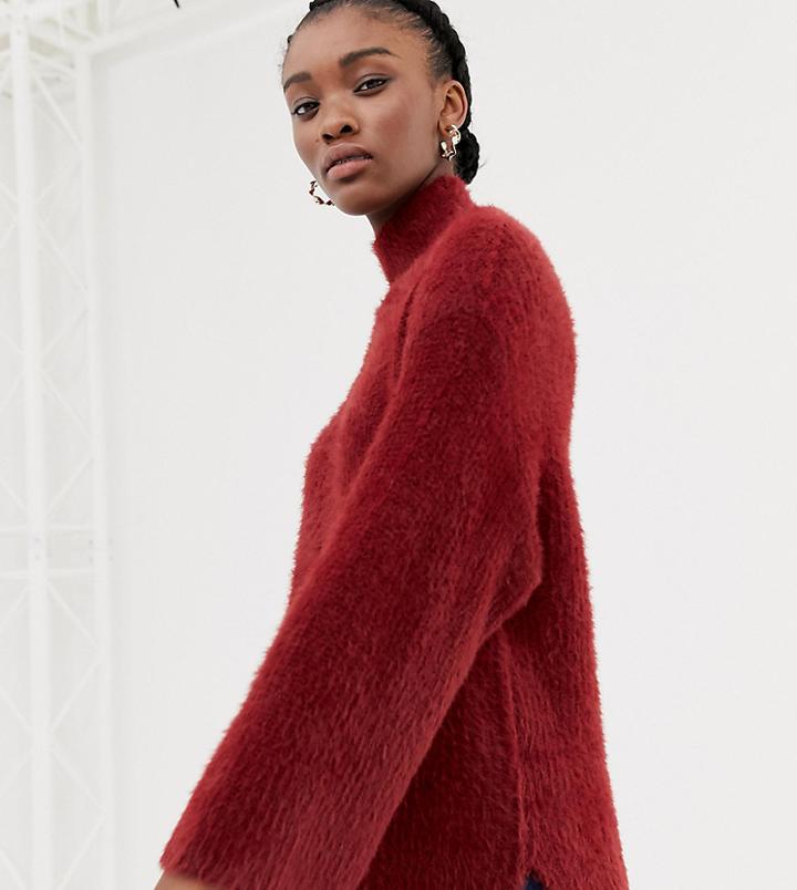 New Look Sweater With Wide Sleeves In Burgundy