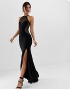 Tfnc High Neck Lace Maxi Dress - Black