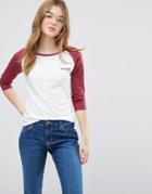 Wrangler Classic Baseball 3/4 Sleeved T-shirt - White