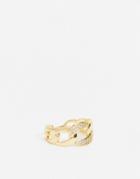 Ashiana Crystal Chain Ring In Gold