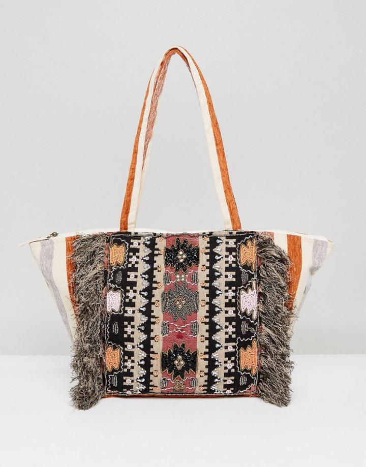 Raga Bonita Embellished And Tassel Shoulder Bag - Multi