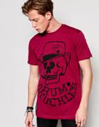 Rum Knuckles T-shirt Rk Smoking Ace Print - Red