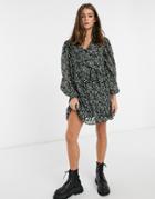 Influence Mini Smock Dress In Ditsy Floral Print-multi