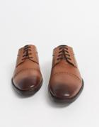 Redfoot Leather Toe Cap Shoe In Tan
