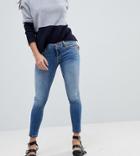 Asos Petite Whitby Low Rise Skinny Jeans In Tatiana Wash - Blue