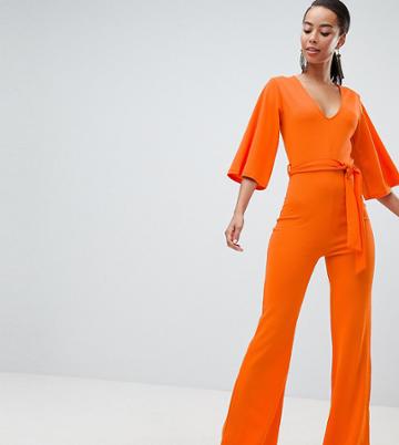 Missguided Tall Belted Jumpsuit - Orange