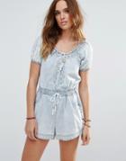 Rip Curl Denim Beach Romper - Blue