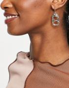 Asos Design Earrings With Can Tab Charm In Silver Tone