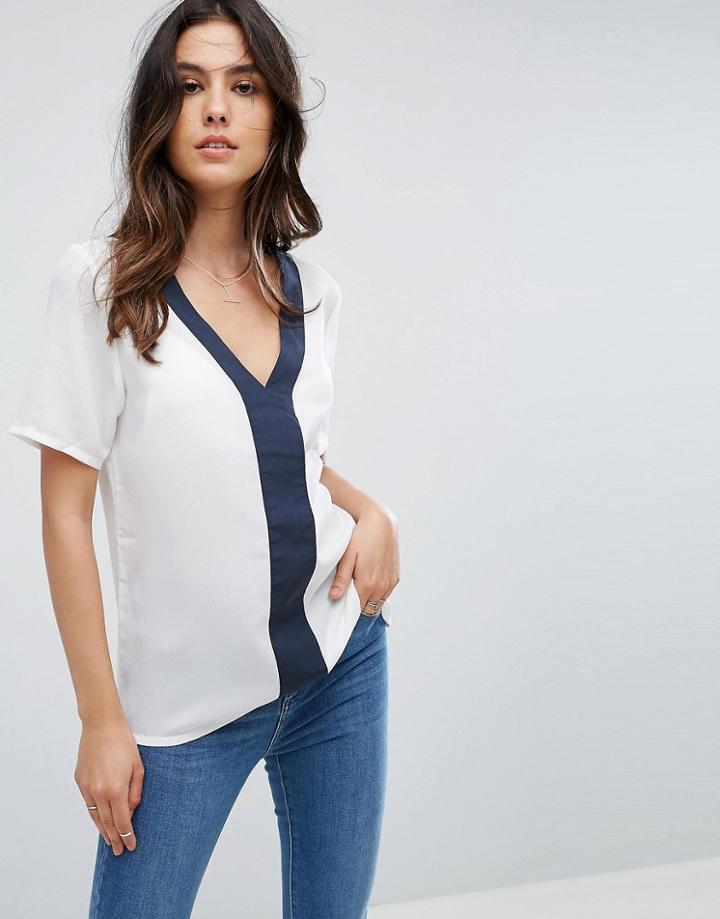 Vila Contrast Blouse - Multi