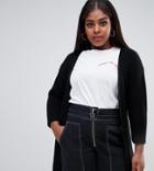 Boohoo Plus Longline Cardigan In Black - Black