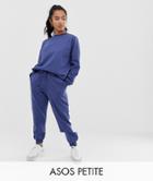 Asos Design Petite Tracksuit Ultimate Sweat / Jogger With Tie - Brown