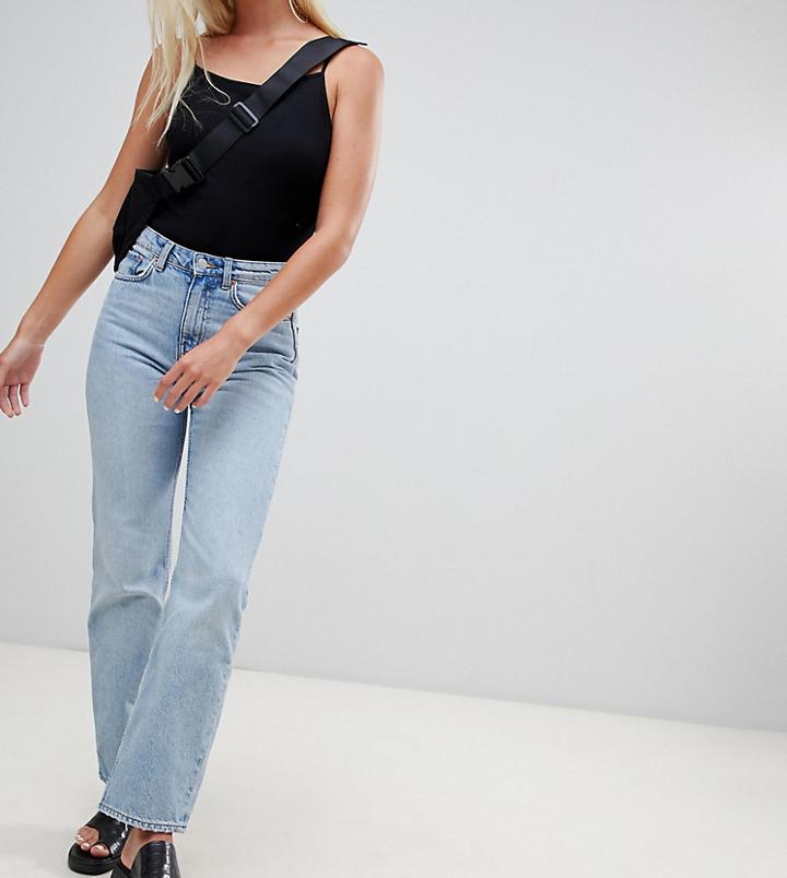 Weekday Voyage Crop Mom Jean In Spring Blue