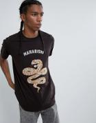 Maharishi Emroidered Snake T-shirt - Black