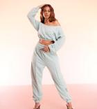 Asos Luxe Lounge Oversized Contour Sweatpants In Sky Blue-grey