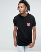 Asos Longline T-shirt With Nice Try Print - Black