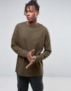 Asos Oversized Long Sleeve T-shirt - Green