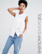 Adpt Tall Sleeveless Shirt - White