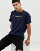 Jack & Jones Chest Slogan T-shirt - Navy