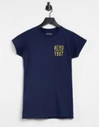 Aeropostale 1987 Logo Tee In Navy