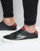 Ted Baker Kiing Leather Sneakers - Black
