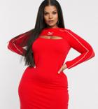 Puma Plus Cut Out Dress In Red Exclusive To Asos