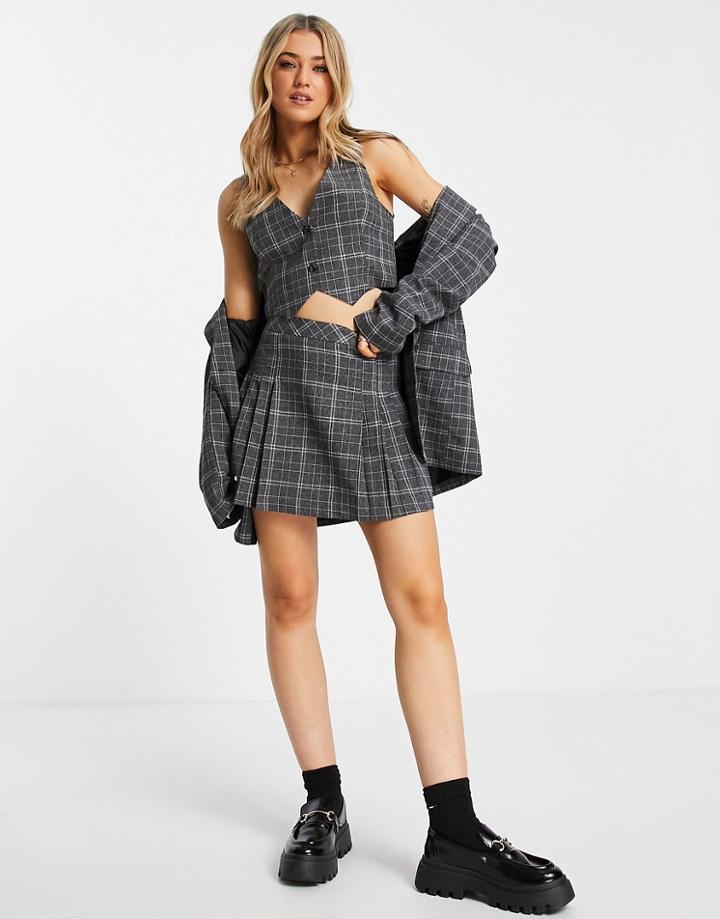 Asos Design Mix & Match Suit Kilt In Preppy Check-multi