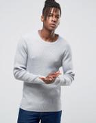 Selected Homme Over Sized Slub T-shirt - Gray