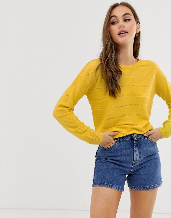 Jdy Long Sleeve Sweater - Yellow