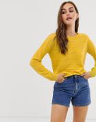 Jdy Long Sleeve Sweater - Yellow