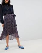 Ba & Sh Printed Floral Midi Skirt - Multi