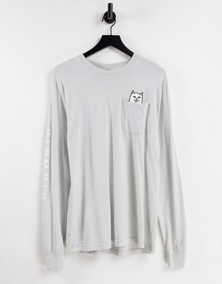Ripndip Lord Nermal Long Sleeve Top In Gray-grey