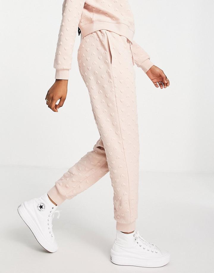 Miss Selfridge Heart Jacquard Sweatpants-neutral
