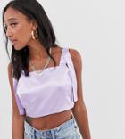 Reclaimed Vintage Inspired Satin Utility Top - Purple