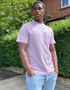 River Island Nylon Panel T-shirt In Lilac-purple