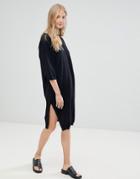 D.ra January Wool Mix Knit Sweater Dress - Black