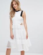 Amy Lynn Cut Out Lace Dress - White