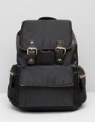 Miss Selfridge Buckle Detail Backpack - Black