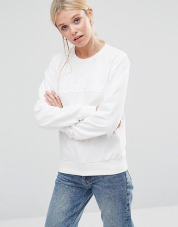 This Is Welcome Sweatshirt - White