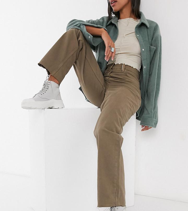 Collusion X014 Dad Jeans In Washed Brown