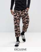 Reclaimed Vintage Inspired Relaxed Pants In Cord Camo - Brown