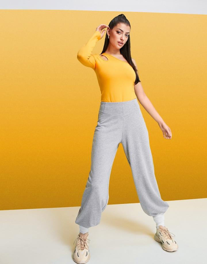 Asos 4505 Sweatpants With Corset Detail Waist-grey